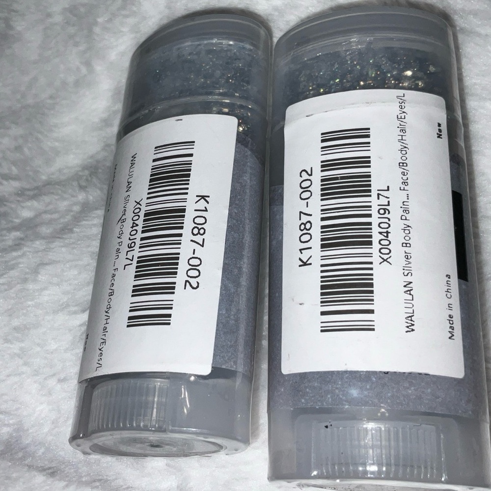 Silver Face Glitter Stick, Sparkle Sequins Holographic Makeup Glitter Stick Set2